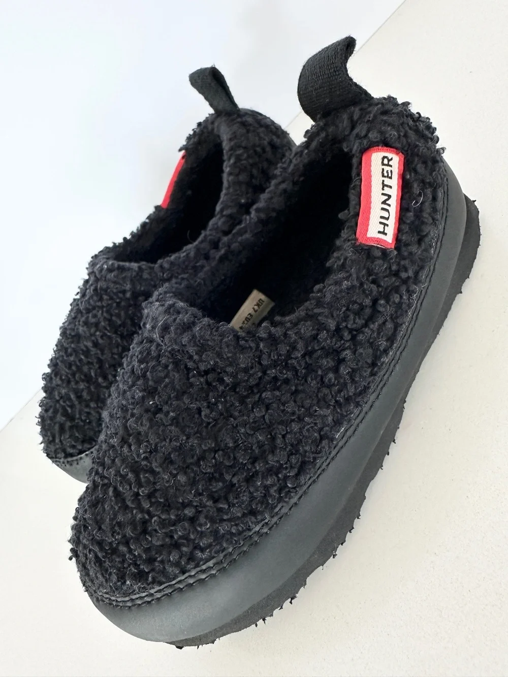Hunter Little Kids Sherpa Slippers Size 8 Boy 9 Girl